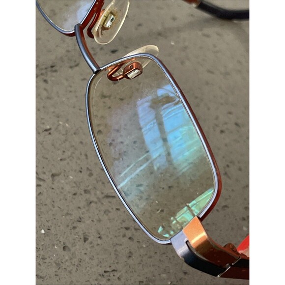Bertelli B 667 C.2 49-16-135 Orange red  Etch Eyeglasses Frames ONLY rectangle main image 6